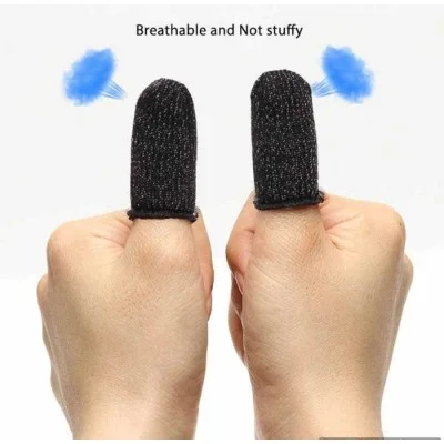Mobile Finger Sleeve Sensitive Game Controller - Black
